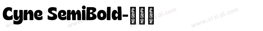 Cyne SemiBold字体转换